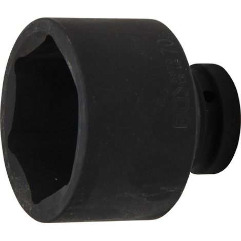 BGS Llave de impacto hexagonal cuadrada interior 25 mm (1") SW 70 mm - 5870