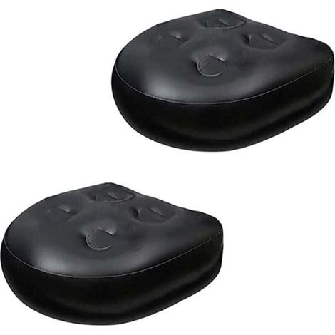 Siège de spa noir pour jacuzzi, coussin surélevé multifonctionnel, oreiller gonflable imperméable, oreiller de baignoire de massage, dossier de baignoire souple (1/4)