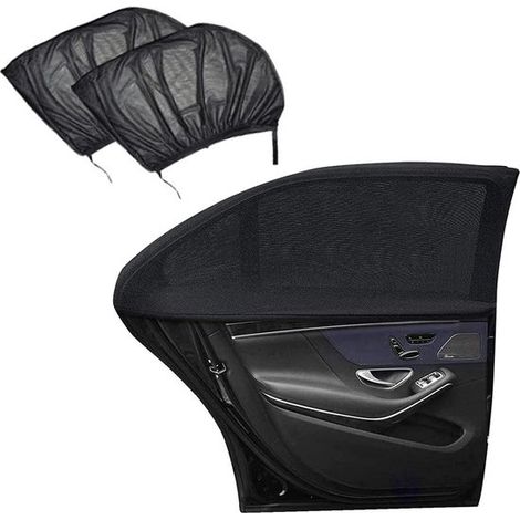 Parasol para coches de bebé, 2 parasoles para ventanas laterales y traseras, parasoles para niños y mascotas, bloquean los rayos UV. (1/2)