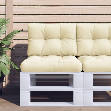Palette Kissen Creme 50x40x12 cm Stoff