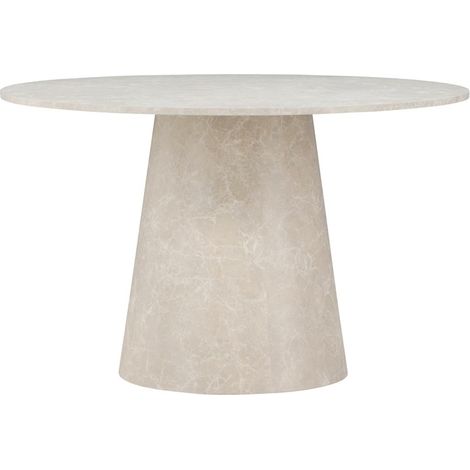 Table à Manger Ronde "Lanzo" 120cm Beige (1/5)