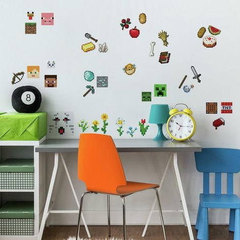 Stickers muraux repositionnables Minecraft (1/5)