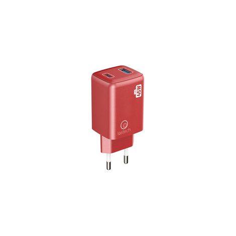CARICATORE GAN 45W ROSSO USB-C/USB-A CAVO USB-C/USB-C