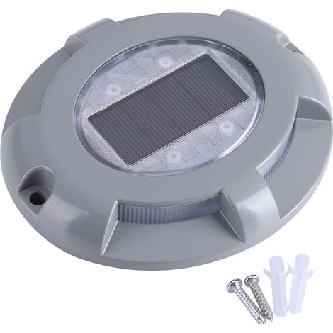 Lampe Solaire - Projecteur Étanche En Aluminium Moulé - Pour Allée Chemin Jardin - Blanc Pur - 1 Pièce (1/5)