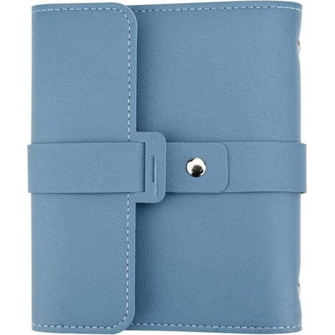 Rangement Boucle d'oreille,Presentoir Boucle d'oreille,Boite a Bijoux Femme,Rouleaux de Bijoux pour Le Voyage en Cuir PU,Un Petit Livre pour Garder vos Boucles D'oreilles en Sécurité (Bleu) (1/4)