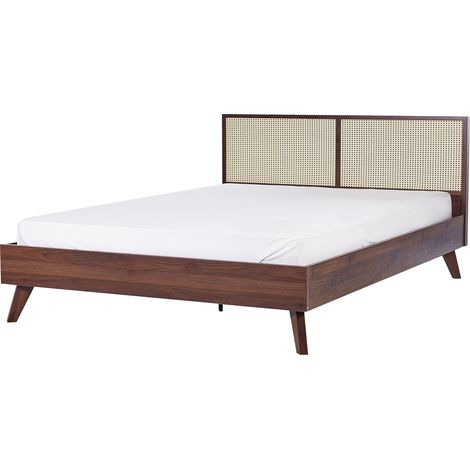 Bed Rattan MONPAZIER 180 x 200 cm (EU Super King) Dark Brown (1/5)