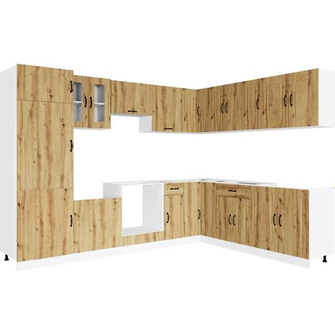 Maison Exclusive - Set Mobili da Cucina 14 pz Kalmar Rovere Artigianale Truciolato