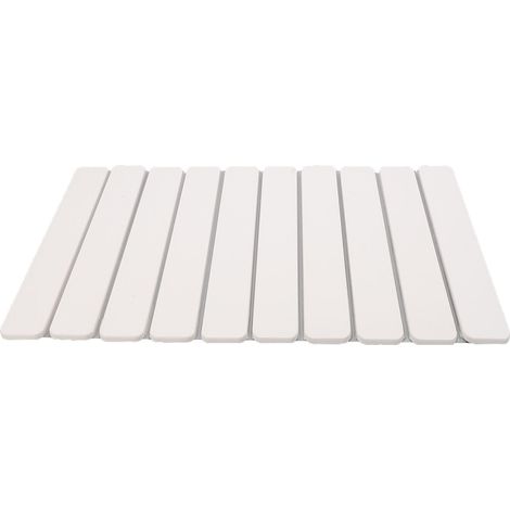 Tapis égouttoir à vaisselle en pierre pour plan de travail, en terre de diatomées, pliable, absorbant et multifonctionnel, blanc. (1/5)