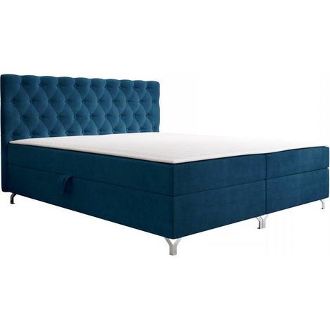 Cama continental Memphis 141, Manila 26, Doble, Continental, 180x200, Somieres, 186x207x114cm (1/5)