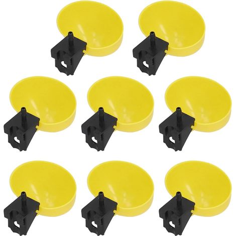 Lot de 8 mangeoires à eau pour poulets en plastique PP, bol à boire professionnel anti-poulet pour l'élevage d'animaux (NestNichefdkx (1/5)