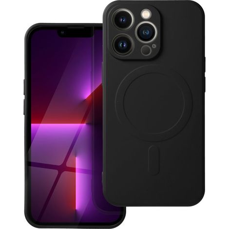 Custodia in silicone Mag Cover con MagSafe per iPhone 13 Pro Max, nera (1/5)