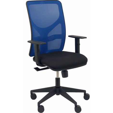 Silla Motilla malla azul asiento bali negro brazo regulable (1/5)