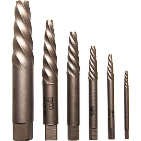 Extracteur De Vis - Acier Chrome-Vanadium - Pour Vis De 3 A 25 Mm - Embout Carré - Lot De 6 (1/2)