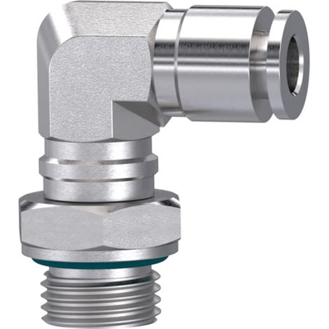 Riegler L-Steckverschraubung, drehbar, G 1/4 a., Schlauch-Ø 6, ES 1.4404 (1/3)