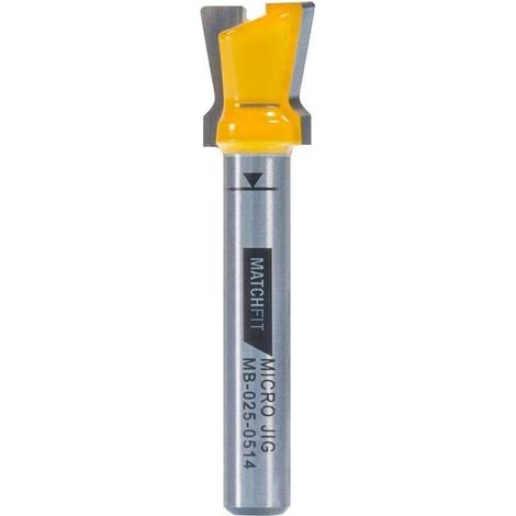 MATCHFIT Dovetail Router Bit (14 Degrés) 1/2" et 1/4" Shank - MICROJIG Diamètre de la Tige: 1/4" (6,35 mm) (1/2)