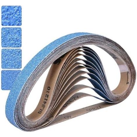 Bandes Abrasives 25 x 762 mm corindon de zirconium, 12 PCS Grain 40/60/80/120 Broyage des joints métalliques, élimination de la rouille (1/4)