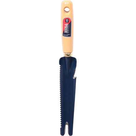Couteau désherbeur affûté dentelé manche bois
