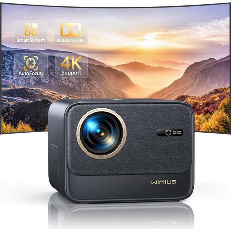 4K WiFi Bluetooth Projector 36000 Lumens Auto Focus/Keystone Projector WiFi Full HD 1080P Sealed Dustproof for TV Stick/PS5 HDMI Ethernet (1/5)