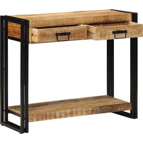 Table console-Table d'entrée Marron 90 x 33 x 75 cm bois de manguier massif 687782 (1/5)