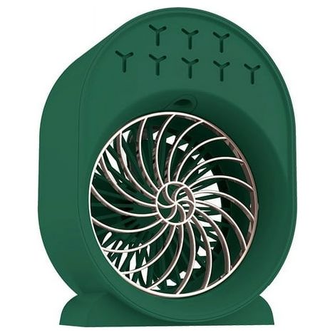 Mini climatiseur USB rechargeable avec 3 vitesses et LED, refroidisseur d'air personnel pour bureau et maison, vert (1/5)