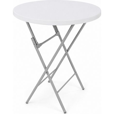 Aga Table de jardin pliant 80x110 cm Blanc (1/5)