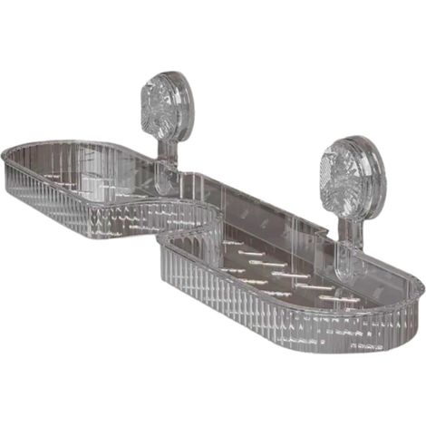 Organiseur de salle de bain, support de rangement antidérapant, multifonctionnel pour salle de bain, accessoires de bain réutilisables pour salle de bain, 33 x 12 x 14 cm (1/5)