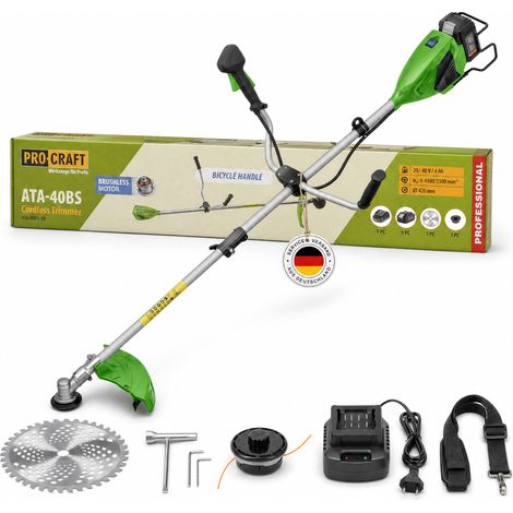 Desbrozadora a batería Procraft ATA-40BS 40 V 420 mm sin escobillas + 1 batería de 4,0 Ah + cargador (1/5)