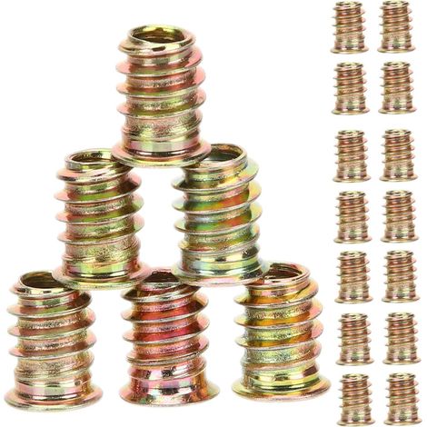 100 inserts filetés pour meubles, haute résistance injection et (1/5)