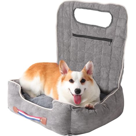 Siège Auto Panier pour Chien: Rehausseur Transport Petit Chien Sac Transport Chien Voiture Coussin Voiture Chat Protege Siege Avant pour Animaux Petite Moyenne Taille 44x53cm (1/5)