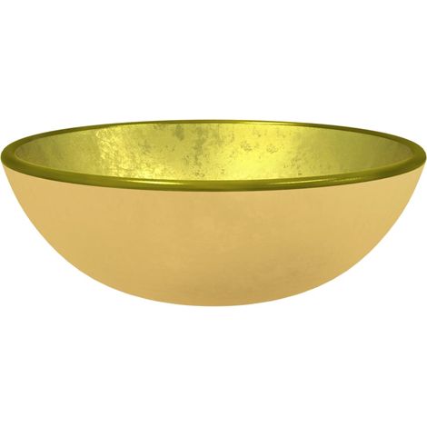 Maison Exclusive - Lavandino in Vetro Temperato 35x12 cm Oro