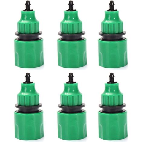 Gartenschlauch, Einweg-Schlauchadapter, Wasserhahnanschluss für Bewässerung, 6er-Set