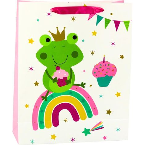 Frosch-Geschenktüte 32x26x10cm