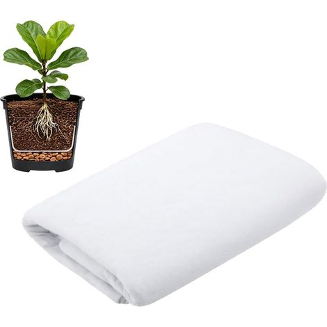 Toison filtrante pour pots de fleurs 2 m x 1 m - Toison de drainage pour pots de fleurs - Toison anti-mauvaises herbes 150 g/m² - Toison géotextile - Plante en pot - Empêche l'eau (1/5)
