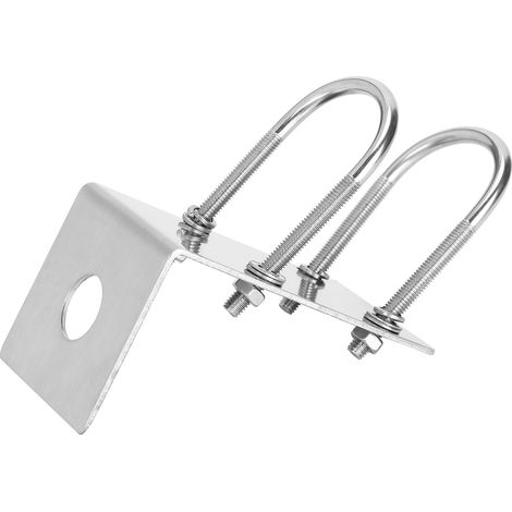Support d'antenne autoradio en acier inoxydable avec fixation en U pour balcon