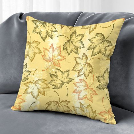 Housse de coussin fleurs printemps, décoration maison style rustique,50×50cm (1/5)
