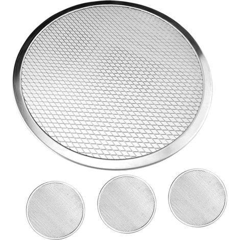 4 pièces Lot Plaques Pizza Aluminium Surface Antiadhésive Maille pour (1/5)