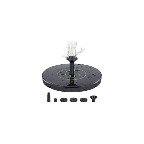 Mini fontaine solaire flottante pour bassin d'eau, cascade, fontaine extérieure avec lumière, décoration de jardin aquatique, 1 pièce (18 cm, lumière colorée) (1/5)