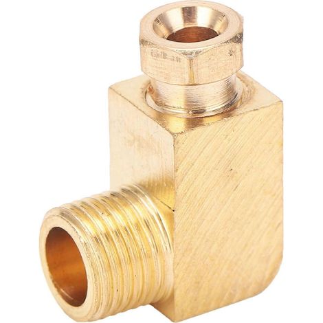 Ölrohrverbinder-Winkelstück aus Messing, rechteckiger Blockverbinder-Adapter für Rohrverbindungen PL410 (1/4)