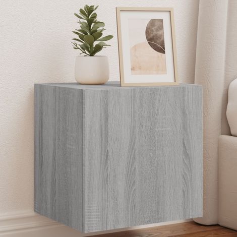 Meubles TV muraux à LED 2 pcs-Banc TV-Meuble Télé sonoma gris 40,5x35x40cm 283380 (1/5)