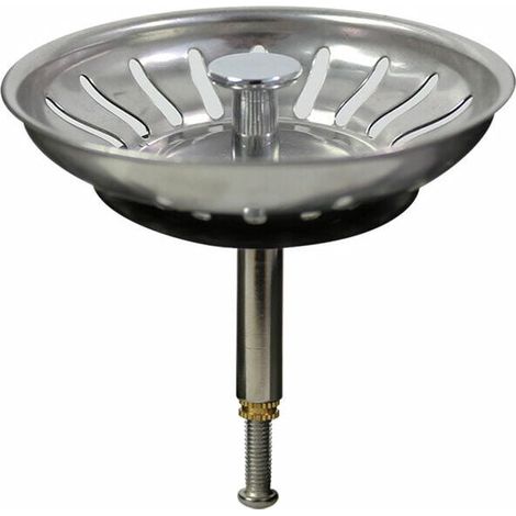 Filtre d’évacuation pour évier de cuisine, diamètre 80 mm, en acier inoxydable 304, hauteur réglable jusqu’à 50 mm, bouchon d’évier haute performance pour un écoulement rapide de l’eau