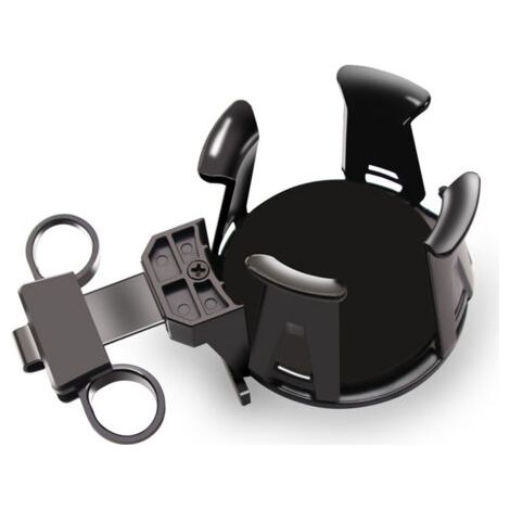 Portavasos para la rejilla de ventilación del coche, vaso de agua, bandeja negra para alimentos, caja de almacenamiento de ABS (1/5)
