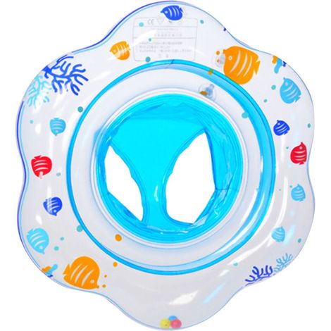 Bouée bébé gonflable double airbag épaisse et sécurisée pour bébés et enfants, bleue