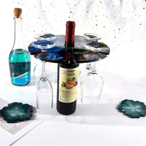6Pcs Moule à Dessous-de-Verre en résine,Coaster Moulle Silicone Resine Epoxy Moule,pour la Fabrication de sous-Verres,Tapis de Bol (1/5)