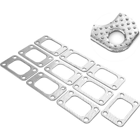 Set de 10 joints de bridage T3 turbo, graphite et aluminium, compatible T34 T35 T38 GT35, étanche et résistant à la chaleur (1/5)