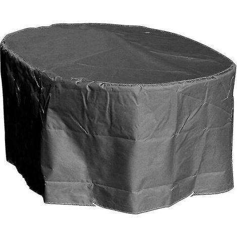 Housse de protection pour table ovale L180 x H110 x H70 cm, couleur anthracite