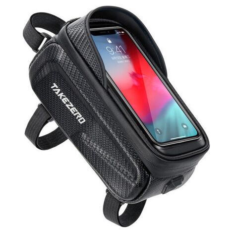 Support de téléphone de vélo étanche pour sac de vélo, support de téléphone de vélo 3D Eva, accessoires de vélo, écran tactile sensible en TPU avec pare-soleil pour smartphones de 4,7 à 6,8 pouces, 1 (1/3)