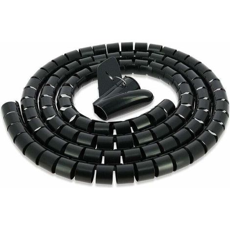 Gaine spirale pour cable electrique 22 mm x 10m – Cable management qualité premium – Goulotte passe cable, XU, Gaine tressée, Cable protection, Gaine electrique tresse, Passe cable bureau - KZQ