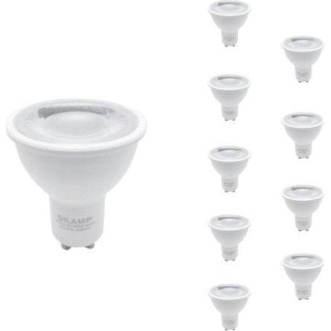 Pack de 10 - Ampoule LED GU10 Dimmable 8W 220V SMD2835 PAR16 60° - Blanc Chaud - SILUMEN (1/5)
