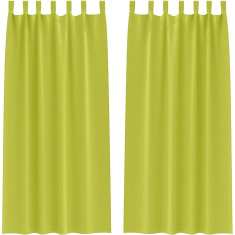 Maison Exclusive - Verdunkelungs-Vorhänge mit Ringen 2 pcs Grün 2
