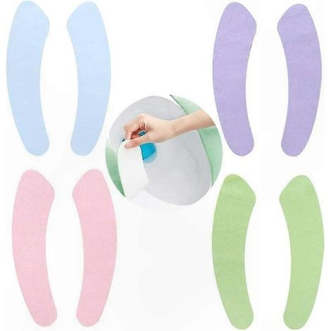 Set mit 4 Samt-Toilettenmatten, rutschfest und selbstklebend, mit antibakteriellen Eigenschaften, in 4 verschiedenen Farben für Badezimmer und Zuhause. (1/4)